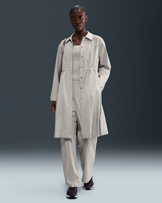 NIKEナイキ＊美シルエットピュアトップテニスシャツとスリットスコート上下セット Nike 24.7 PerfectStretch Women's Dri-FIT Oversized Trench Coat